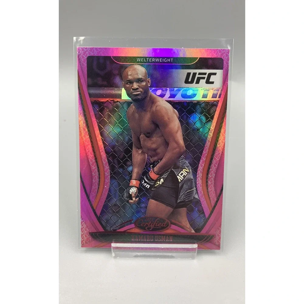 2021 Panini Chronicles UFC KAMARU USMAN Certified Pink‎ Parallel